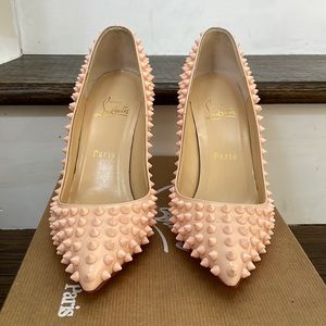 Christian Louboutin Pigalle spikes 100 patent heels